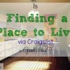 finding a place to live, apartment hunting, house hunting, renting, craigslist searching