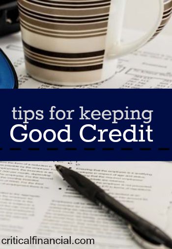 Maintaining good credit is important to your overall financial health. Here are some great tips on credit from USA.gov