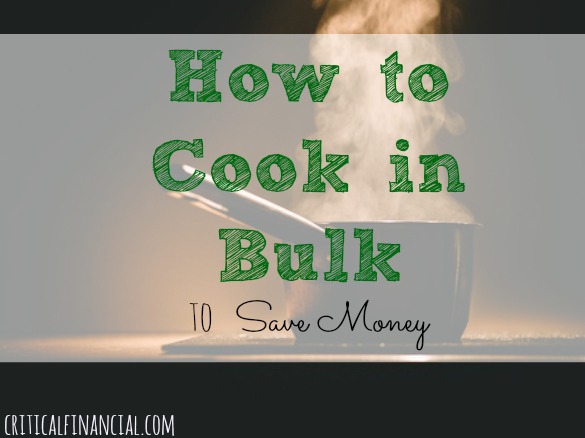 saving in money while cooking, cooking tips, save money by cooking in bulk