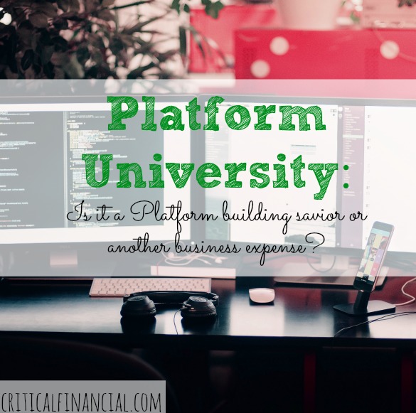 Platform University, business ventures, business expenses